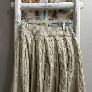 Cider Cream Cable Knit Mini Skirt